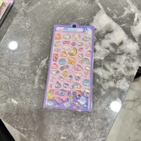 Pegatinas Decorativas de PVC Hechas a Mano con Impresión por Transferencia de Agua, con Diseño de Dibujos Animados en 3D, Relieve, Luminosas, Lindas, para Regalo
