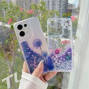 热卖防震闪光流沙软TPU透明手机套OPPO Reno 8 5G 15 Pro Max 14 13 12 Pro