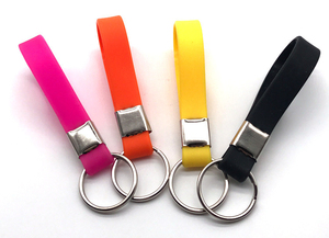Custom Personalized Silicone Wristlet Keychain Strap - Durable Rubber <b>Key</b> <b>Rings</b> & Keyrings <b>Accessories</b> for Gifts - Product Image 2