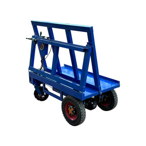 Chariot mobile de picking d'entrepôt 1200*700 à plateau plat pour le transport de marchandises longues, en acier soudé, pour plaques de plâtre - Product Image 1