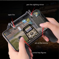 Manette de jeu mobile à six doigts W11 avec support de téléphone pour Pubg Mobile Joystick Trigger pour le gameplay