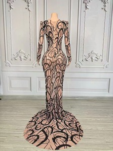 Combinaison queue de poisson sexy européenne américaine avec strass et fesses enveloppées robe de piste adulte pour la fête du nouvel an - Product Image 4
