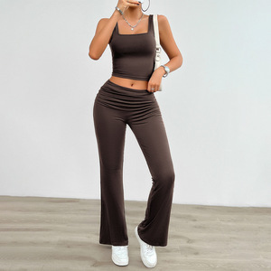 Ensemble deux pièces décontracté King Mcgreen Star 2025 pour femme, couleur unie, sans manches, longueur intégrale, respirant, séchage rapide, coupe ajustée - Product Image 5
