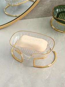 Porte-savon de salle de bain de luxe léger avec égouttoir, support de rangement pour savon de douche, plateau de rangement pour savon, accessoires de salle de bain - Product Image 3