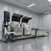 Machine de découpe CNC de précision à double tête pour cadres de fenêtres et de portes en aluminium avec affichage numérique et lame en carbure de 600 mm
