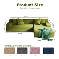 Fleece Compression Custom Combination Modulares Sofa Salon Grünes Kombination ssofa Wohnzimmer I/L-förmiges Schlafs ofa