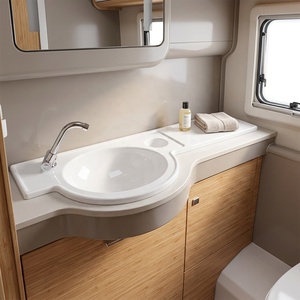 Évier de cuisine en acrylique léger blanc pour camping-car, <span class=keywords><strong>caravane</strong></span>, motorhome et remorque sans robinet - Product Image 2