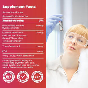 Mélange de boisson OEM NAD+ 1000 mg, 30 sachets - Supplément de nicotinamide riboside PQQ resvératrol - Product Image 4