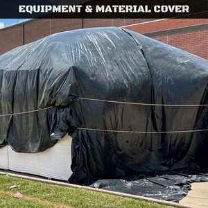 Roly Poly Plastic Sheeting 4 Mil Black 10 Ft X 100 Ft Roll For <b>Tarp</b> Garden Painters Drop Cloth Mulch Weed Barrier Underlayment - Product Image 6
