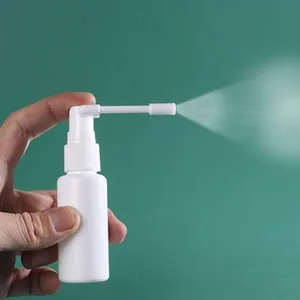 10 20 30 50 100 mL PE Spray nasal de plástico con boquilla de rotación de 360 grados Cosméticos Mist Spray líquido Medicina Botella de limpieza
