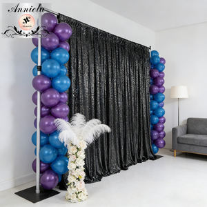 ANNIELU <span class=keywords><strong>Tende</strong></span> Scenografiche <span class=keywords><strong>con</strong></span> Paillettes Nere da 3 mm per Matrimoni, Compleanni, Eventi, Feste e Palcoscenici Scintillanti - Vendita Calda - Product Image 6