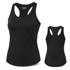 Camiseta sin mangas deportiva para mujer con logo frontal, estilo racerback, OEM, ODM, marca privada - Product Image 5