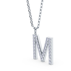 Colgante de Letra Personalizado de Lujo con Diamante Cultivado en Laboratorio EF VVS VS y Plata de Ley 925 con Acabado en Oro, Joya Minimalista - Product Image 3