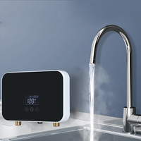 Chauffe-eau électrique sans réservoir 110-127V 3.5KW avec écran tactile et affichage numérique, eau chaude instantanée pour cuisine, douche, camping-car et usage domestique