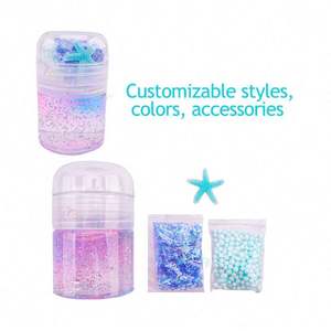 Kit de Slime Transparente Pequeño para Niñas Green Order DIY, Plastilina Instantánea Crujiente con Juguete de Galaxia, Opción de Venta al Por Mayor OEM - Product Image 4