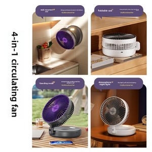 USB Có Thể Sạc Lại 25-Năm Ấm Cúng Ánh Sáng Ban Đêm 90% Stack Lưu thông Máy Tính Để Bàn Fan Hâm Mộ 4-Trong Một Nhà Sử Dụng Có Thể Gập Lại Làm Mát Không Khí Fan Hâm Mộ - Product Image 4