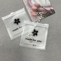 Mini bolsas con cierre de cremallera para joyería con logotipo, bolsa de plástico transparente de PVC personalizada para pendientes, embalaje de pulsera