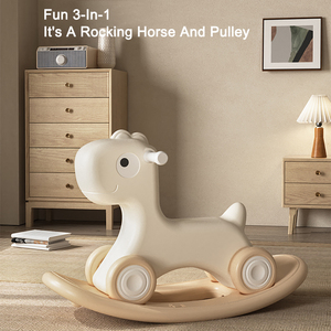 Xách tay <span class=keywords><strong>3</strong></span> trong 1 trẻ em 'xe tay ga PVC Đồ chơi ngựa bánh xe cho trẻ em Rocking Horse đồ chơi - Product Image 2