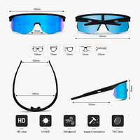 Lunettes de soleil de sport, protection UV400, lunettes de cyclisme, verres polarisés anti-buée, lunettes de course, de pêche, lunettes de sécurité pour l'extérieur
