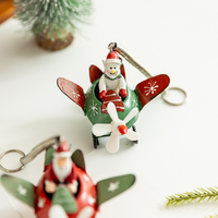 Fournitures de fête de Noël suspendus avion en métal ornements d'arbre de Noël avion en métal décorations d'arbre de Noël pour la saison des fêtes