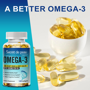 Kapsul Softgel <span class=keywords><strong>Omega</strong></span> <span class=keywords><strong>3</strong></span> minyak ikan, meningkatkan kesehatan sistem imun pabrik 120 buah - Product Image 5