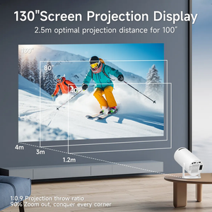 Bonne Réputation P30pro HY300 HY300pro 4K Android 11 Lampe LED 5G Wifi & BT 720P Portable Home <span class=keywords><strong>Cinema</strong></span> & Outdoor Theatre Projector - Product Image 5