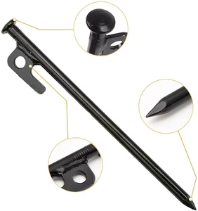 Estacas para Tiendas de Campaña Inflexibles de 30 CM, Estacas Metálicas Resistentes para Acampar, Estacas de Acero Irrompibles - Product Image 6