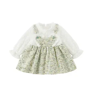 2020新しい幼児パーティードレス子供服セット1-5歳の女の子のための妖精の編み物ドレス