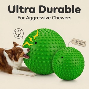 Balles pour chiens indestructibles à design personnalisé, qui couinent, pour les mâchoires agressives, jouet à mâcher en caoutchouc pour chiens de grande et moyenne taille - Product Image 4