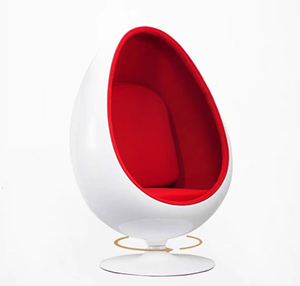 Chaise pivotante <span class=keywords><strong>en</strong></span> forme de <span class=keywords><strong>coquille</strong></span> <span class=keywords><strong>d</strong></span>'<span class=keywords><strong>oeuf</strong></span> <span class=keywords><strong>en</strong></span> FRP créative de style moderne Chaise elliptique à bulles avec boule pointue pour chambre à coucher ou appartement - Product Image 5
