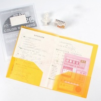 Vente chaude 2 poches carte de visite portefeuille en expansion A4 papier et PP plastique Logo personnalisé dossier de fichiers en gros