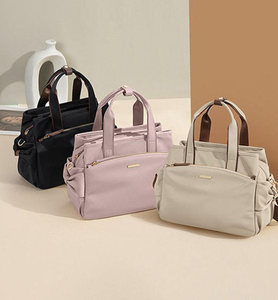 Fashionable large single shoulder crossbody <b>bag</b> with multiple compartments, lightweight canvas handbag, women's shopping <b>bag</b> - Product Image 2