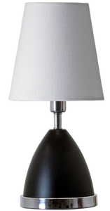 Modern <b>Table</b> <b>Lamp</b> with White Conical Shade & Sleek Black <b>Base</b> Minimalist Home Lighting Decor for Living Room Bedroom & Office - Product Image 2