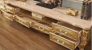 <span class=keywords><strong>Tv</strong></span> da salotto Color oro antico, Design europeo classico, top in marmo <span class=keywords><strong>Tv</strong></span>, tavolo intagliato a mano, porta <span class=keywords><strong>Tv</strong></span> di lusso - Product Image 3