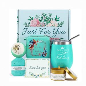 New Design Luxury Gift Box Set Jewelry for Women Customized Birthday Gifts for Her Blue Elegantly Relaxing Spa Gifts Wholesale - Product Image 1
