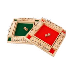 Jeux de société en bois personnalisés à succès avec 4 joueurs, jeu de dés Shut the Box pour enfants et adultes - Product Image 4