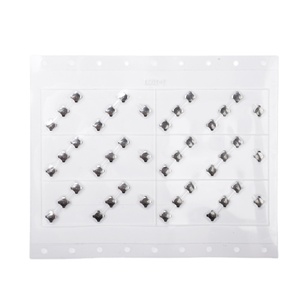 Hỗn hợp mẫu miễn phí vòng và thuôn kim loại mái vòm mảng hai lớp vật nuôi màu trắng với chất kết dính cho ánh sáng điều khiển từ xa bàn phím - Product Image 1