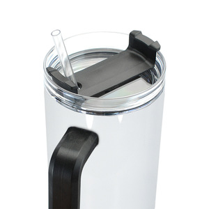 Gobelet <span class=keywords><strong>isotherme</strong></span> vierge pour sublimation 40oz en acier inoxydable avec poignée, tasse de voiture, tasse à bière, tasse de voyage portable, pour boissons chaudes et froides, idéal pour cadeaux - Product Image 3