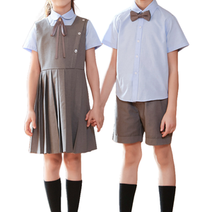 Primary Secondary <strong>School</strong> Uniforms Factory Navy <strong>Blue</strong> Pinafore <strong>Jumper</strong> with Twin Buckle Tab Boys Shirt Girls Shorts for Children - Product Image 6