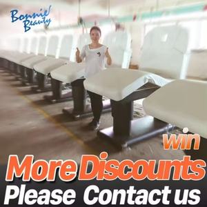 BonnieBeauty <b>Electric</b> Adjustable Spa Wooden Massage <b>Table</b>&facial Bed <b>Electric</b> Treatment Chair Facial Bed - Product Image 6