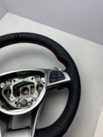 Volant sport personnalisé en cuir et fibre de carbone à 4/3 branches pour Mercedes-Benz Classe C W205, Classe E, Classe G, GLA/GLB, E300