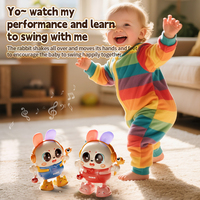 Jouets chantants de lapin de dessin animé mignons personnalisés pour enfants Jouets interactifs multifonctionnels pour enfants Jouets d'apprentissage pour enfants Jouets pour bébés