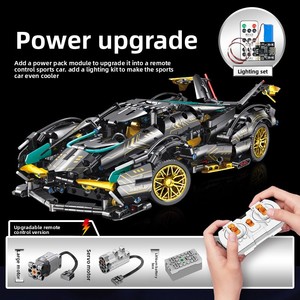 Bloques de Construcción Técnicos a Escala <span class=keywords><strong>1</strong></span>/18, Juguete Genial para Niños, Regalo, Modelo de Auto de Carreras Hypercar, Ladrillos para Armar Vehículos, Bloques de Construcción para Ingenieros - Product Image 2