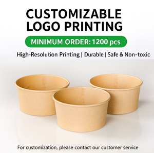 ชามสลัดกระดาษคราฟท์พร้อมฝาปิดถ้วยทำจากกระดาษคราฟท์ใช้ในเชิงพาณิชย์ - Product Image 6