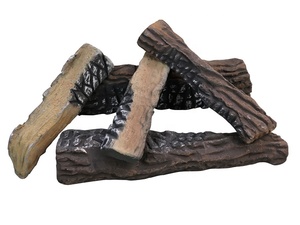 Bûches <span class=keywords><strong>de</strong></span> gaz en céramique modernes pour la décoration <span class=keywords><strong>de</strong></span> foyer, couleurs haute température, lot <span class=keywords><strong>de</strong></span> 5 - Product Image 3