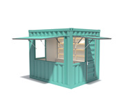 Maisons modulaires préfabriquées mobiles portatives 10ft Fast Food Mini maisons mobiles de café de conteneur