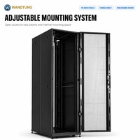 Serveur Rack Médical Certifié OEM & ODM 42U, 600x1000mm, Porte Verrouillable en Maille/Vitre, pour Stockage de Dossiers Médicaux