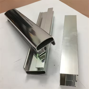 Đánh Bóng kết thúc mới nhôm tắm Màn hình hồ sơ 6000 loạt sáng bóng nhôm tắm cửa khung phòng tắm Tủ hồ sơ - Product Image 5