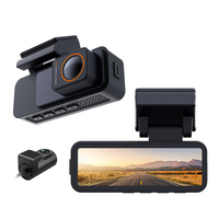 Caméra de tableau de bord de voiture Wifi avec double caméra, résolution 4K, écran IPS, vision nocturne, suivi GPS, contrôle par application, garantie de 2 ans
