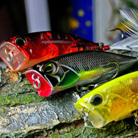 Leurre flottant de surface ABS 64mm 9g pour la pêche en lac, rivière, bateau - Cible : achigan, brochet, carpe, morue et leurres artificiels